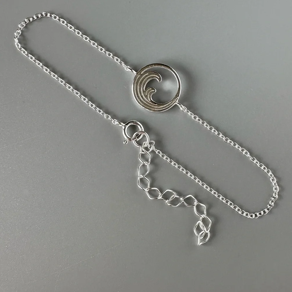 Sterling Silver Ocean Wave Bracelet